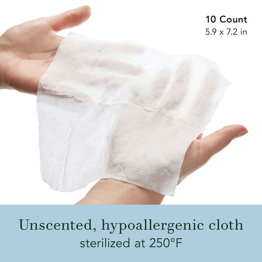 Rael Organic Cotton Wipes - Body Cloth, Individually Wrapped, All Skin Types (10 Count, Pack of 2)