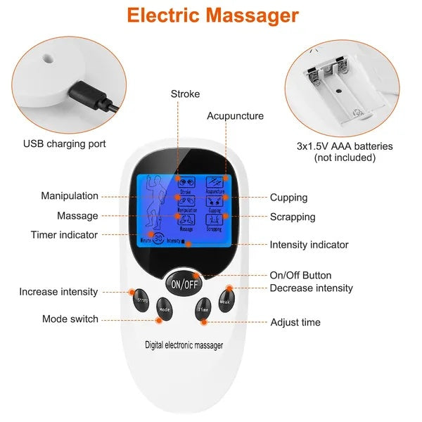 Electric Muscle Stimulator Dual Channels - vue détaillée
