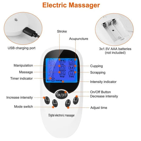 Electric Muscle Stimulator Dual Channels - vue détaillée
