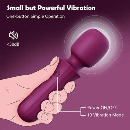 Vibrator Wand Kits Couple Sex Toys with 2 Attachments 10 Patterns for Clit G Spot Clitoral Stimulator, Penis Vibrator Male Masturbator for Glans Massage, Erotic Massage Kits Gift Sets for Women Men