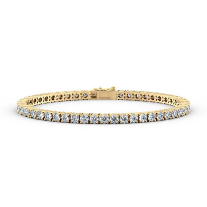 PRIVOSA Diamond Tennis Bracelet for Women and Men - Solid 14k Gold - 3 Carat Lab Grown Diamonds (E-F, VS1) - Luxury Gold Diamond Jewelry Gifts for Her