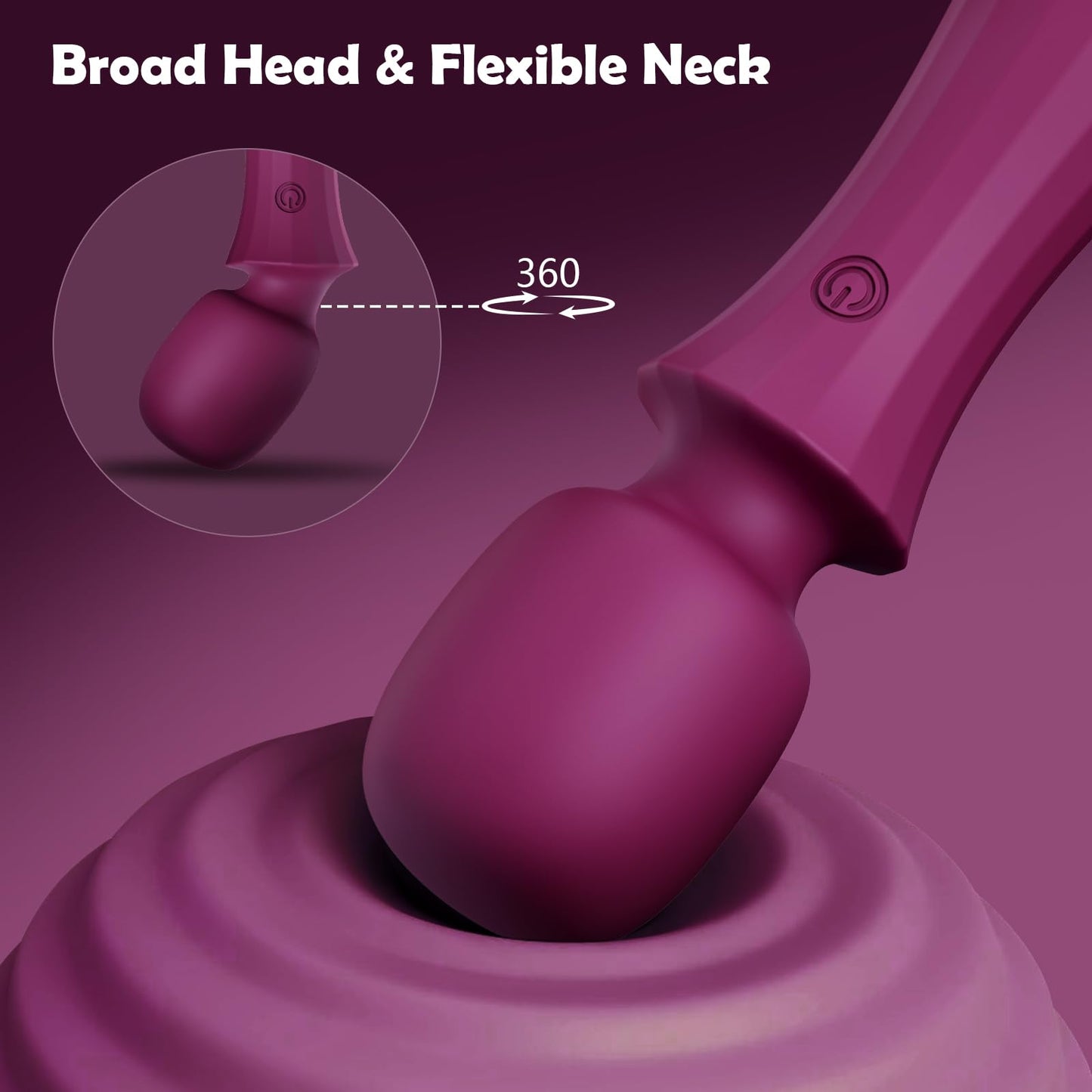 Vibrator Wand Kits Couple Sex Toys with 2 Attachments 10 Patterns for Clit G Spot Clitoral Stimulator, Penis Vibrator Male Masturbator for Glans Massage, Erotic Massage Kits Gift Sets for Women Men