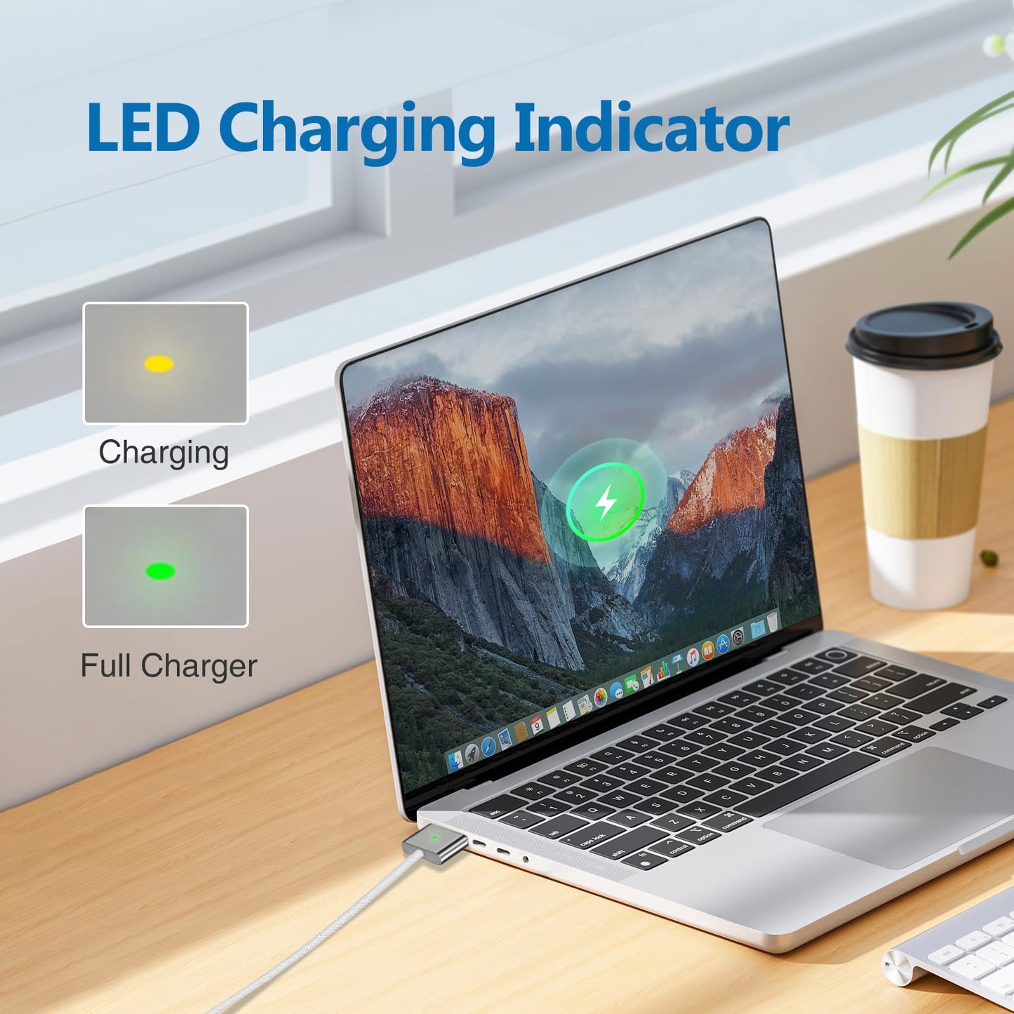 140W Charger for MacBook Pro - Compatible with Pro(16 inch 2021-2023)&(14 inch 2023), Air (13-15 inch 2021-2024), Include a USB C to T -Tip 3 Magnetic Braided Cable(6.6FT/2M)