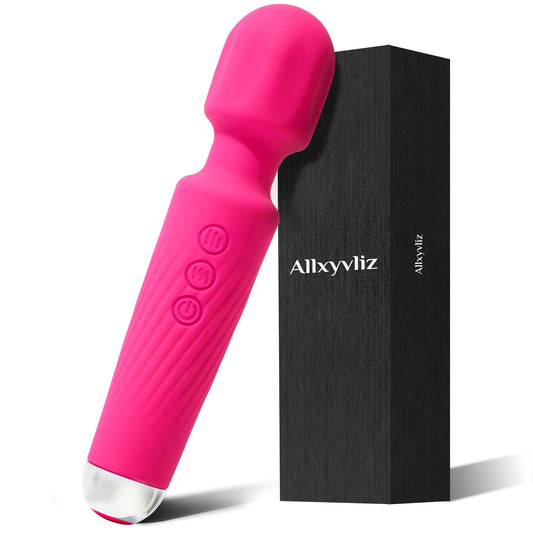 Vibrator Wand Vibrators | Sex Toys Vibrator Dildo for Women | Adult Toys with 20 Patterns & 8 Speeds, USB Rechargeable Vibrating Clitoral Stimulator Sex Toy | Gifts for Women (Rose)