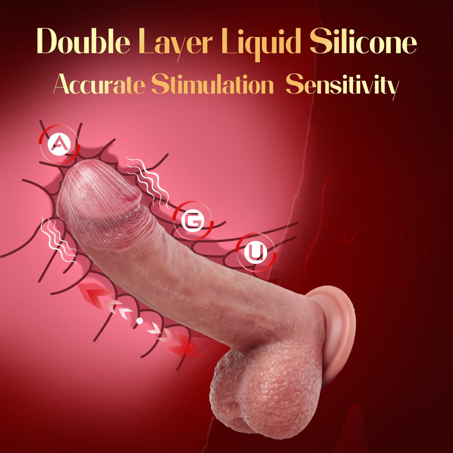 Mrgras Sex Toys Thrusting Dildo Vibrator, 3 Pulsation Thrusting & 5 Vibration Mode 8.5 Inch Realistic Dildo Penis for Clitoral G Spot Anal Stimulate Liquid Silicone Suction Cup Adult Sex Toys Advanced
