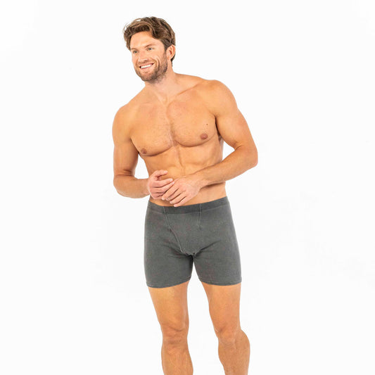 Gildan Men's Underwear Covered Waistband Boxer Briefs, Multipack, Black/Garnet/Graphite (10-Pack), Small