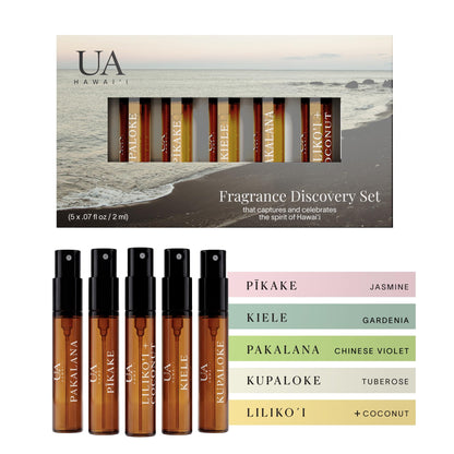 Variety Pack Body and Hair Mist from Hawaii, Hair Perfume for a Light, Hydrating Refresh, Body Mist for Women and Men, Alcohol-Free, With Moisturizing Hyaluronic Acid & Glycerin, Glass Bottle, 3.4 oz