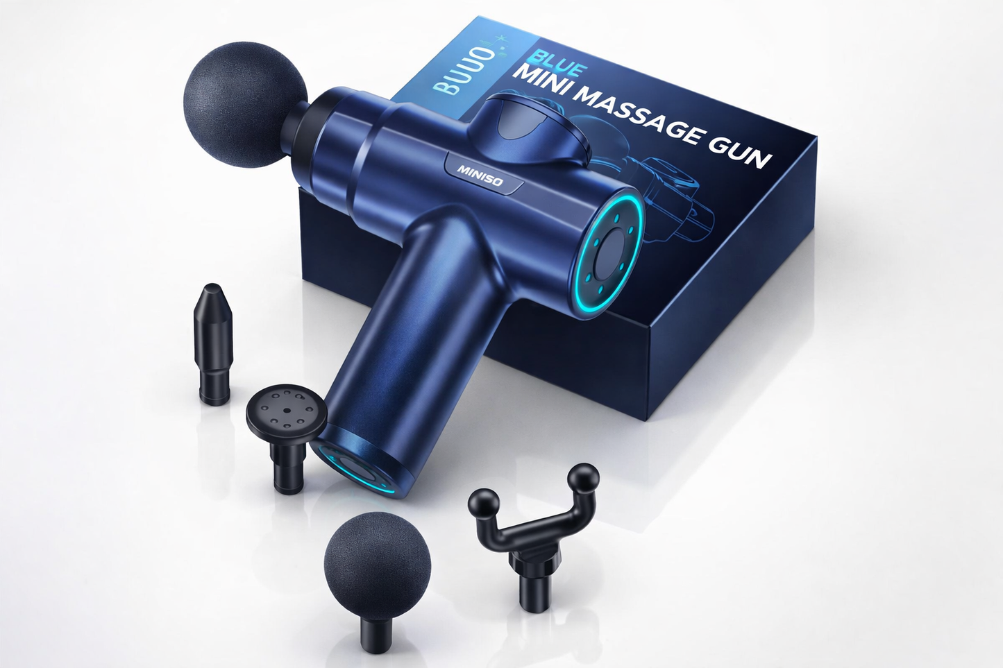 6 Speeds 4 Heads, Portable Fascial Gun Deep Tissue Massager, Muscle Fatigue Relief for Gym Travel, Gift