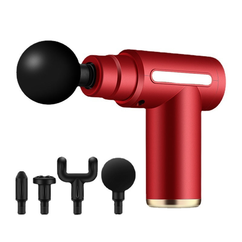 6 Speeds 4 Heads, Portable Fascial Gun Deep Tissue Massager, Muscle Fatigue Relief for Gym Travel, Gift